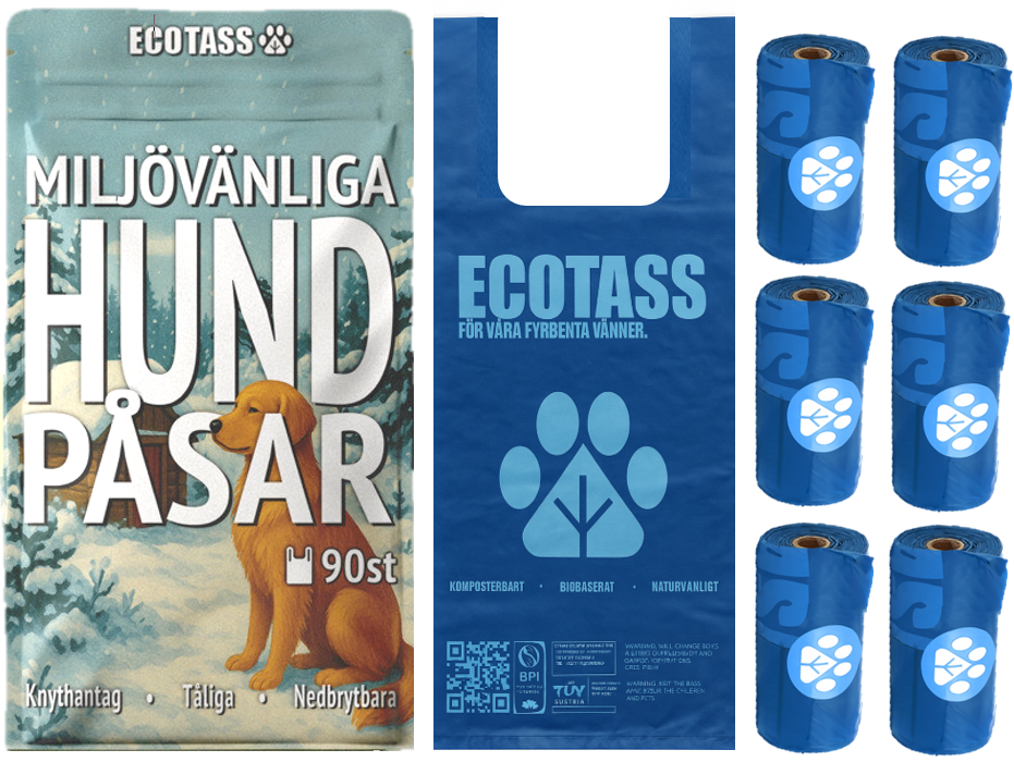 90st Miljövänliga Hundbajspåsar