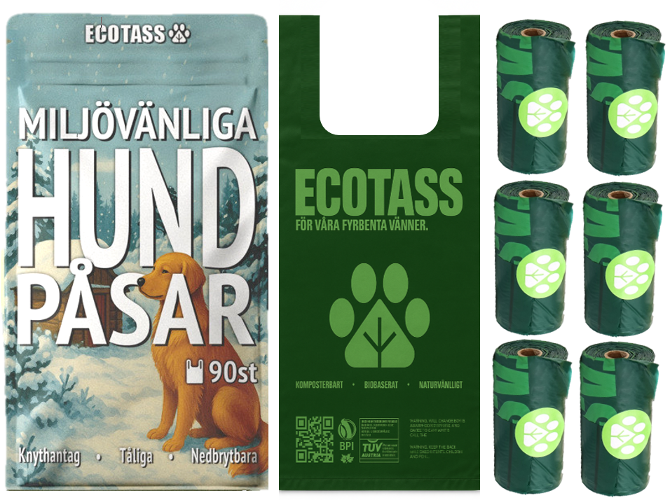 90st Miljövänliga Hundbajspåsar