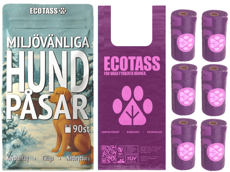 90st Miljövänliga Hundbajspåsar